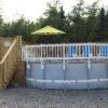 24" Vinyl Works Premium Resin Pool Fencing 1 24" Vinyl Works Premium Resin Pool Fencing -Essentials Pool Store 24 WHITE SETUP