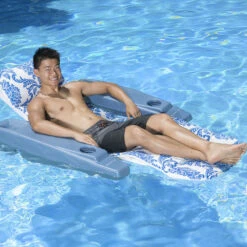 Poomaster Royal Hawaiin Adjustable Floating Chaise Lounge -Essentials Pool Store 70772LsRoyalHawaiianSapphireFlourishDAVID2016RGB800px