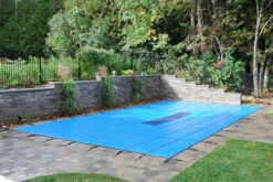 AquaMaster Solid Safety Pool Cover With Center Drain Panel - Click For Sizes
