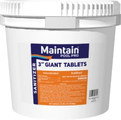 3" Stabilized Chlorine Tablets -Essentials Pool Store MPP 3in Giant Tablets 25lb