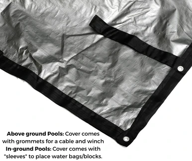 Silverado Winter Pool Cover For 15x30 Ft Rectangle Pools, 12 Year Warranty 4 Silverado Winter Pool Cover For 15x30 Ft Rectangle Pools, 12 Year Warranty - Image 2