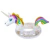 LED Unicorn Glitter Swim Ring 1 LED Unicorn Glitter Swim Ring -Essentials Pool Store UNICORN