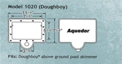 Aquador Pool Skimmer Cover -Essentials Pool Store aquador for doughboy above ground pools 5 gif