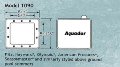 Aquador Pool Skimmer Cover -Essentials Pool Store aquador skimmer cover standard size for above ground skimmers 6