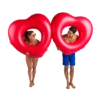 Big Mouth Giant Double Heart Pool Float -Essentials Pool Store big mouth giant double heart pool float 3