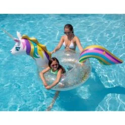 LED Unicorn Glitter Swim Ring -Essentials Pool Store unicorn2